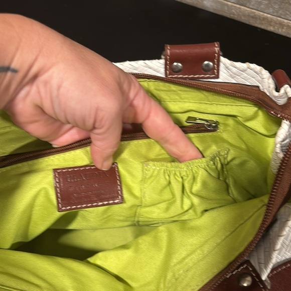 CLAUDIA Firenze genuine leather white and brown  made in Italy shoulder bag - Picture 9 of 15